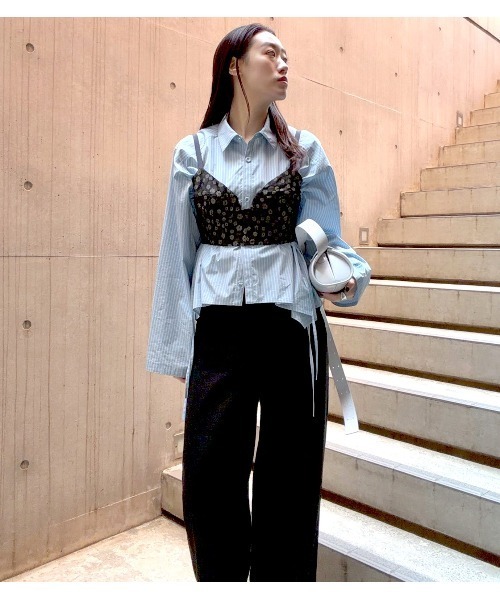 IRENENNE（アイレネ）の「フローラルジャカードブラトップ / Floral Jacquard Bra Top（その他トップス・レディース・ブラック・36）」の7枚目の写真