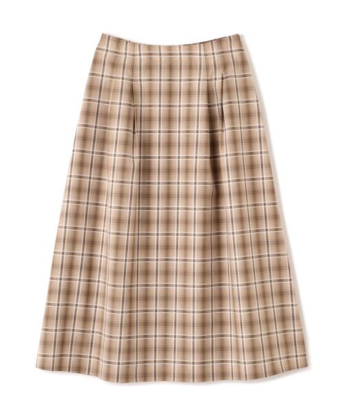 human woman（ヒューマンウーマン）の「◆オリジナル先染めチェックタックスカート（スカート・レディース・ダークインディゴブルー/ベージュ系その他3・SMALL/MEDIUM）」の5枚目の写真