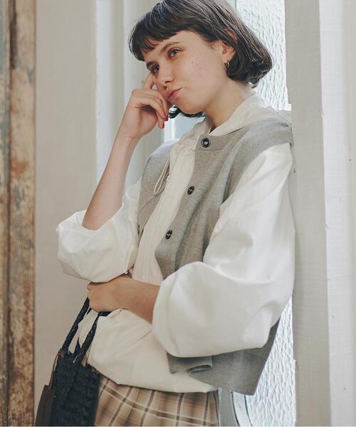 human woman（ヒューマンウーマン）の「◆オリジナル先染めチェックタックスカート（スカート・レディース・ダークインディゴブルー/ベージュ系その他3・SMALL/MEDIUM）」の7枚目の写真