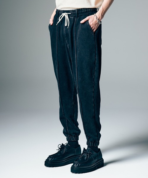 glamb（グラム）の「Fade Sweat Jogger Slacks / フェイドスウェットジョガースラックス（スウェットパンツ・メンズ・ブラック/ワイン/ホワイト・S/M/L）」の12枚目の写真