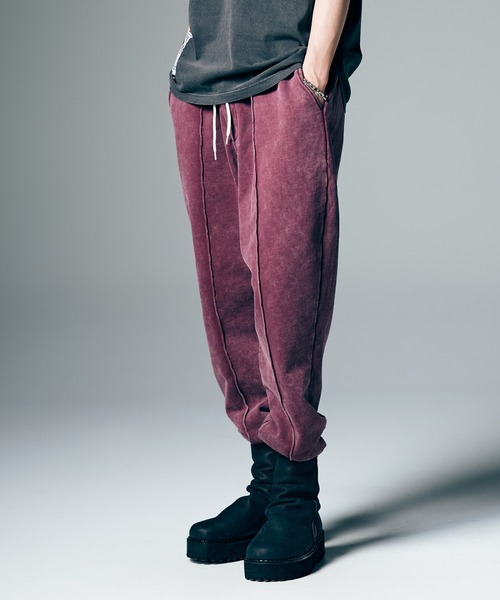 glamb（グラム）の「Fade Sweat Jogger Slacks / フェイドスウェットジョガースラックス（スウェットパンツ・メンズ・ブラック/ワイン/ホワイト・S/M/L）」の16枚目の写真