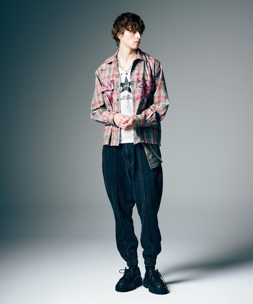 glamb（グラム）の「Fade Sweat Jogger Slacks / フェイドスウェットジョガースラックス（スウェットパンツ・メンズ・ブラック/ワイン/ホワイト・S/M/L）」の22枚目の写真