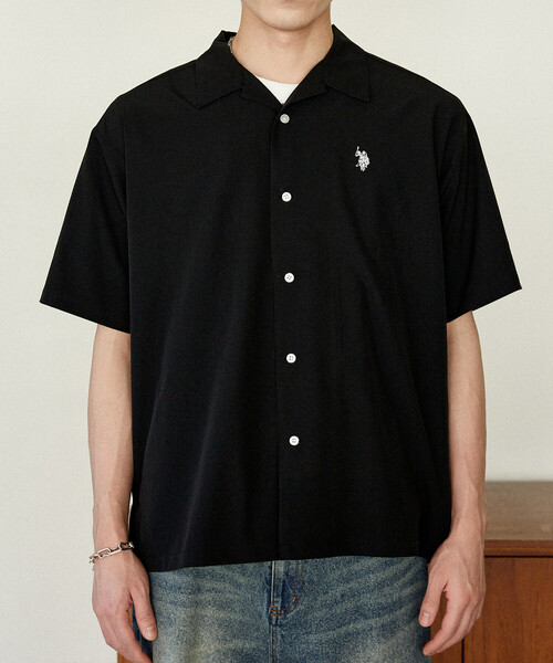 U.S. POLO ASSN.（ユーエスポロアッスン）の「U.S. POLO ASSN.U.S. POLO ASSN. × PUBLUX/ユーエスポロアッスン 別注　ワンポイント オープンカラーシャツ　限定展開（シャツ/ブラウス・メンズ・グレー/チャコールグレー/ブラック/サックスブルー・S/M/L）」の17枚目の写真