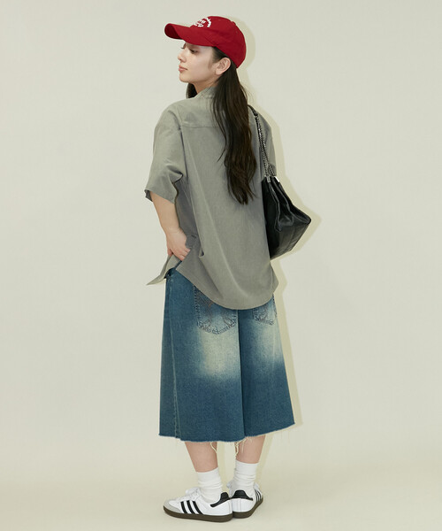 U.S. POLO ASSN.（ユーエスポロアッスン）の「U.S. POLO ASSN.U.S. POLO ASSN. × PUBLUX/ユーエスポロアッスン 別注　ワンポイント オープンカラーシャツ　限定展開（シャツ/ブラウス・メンズ・グレー/チャコールグレー/ブラック/サックスブルー・S/M/L）」の7枚目の写真