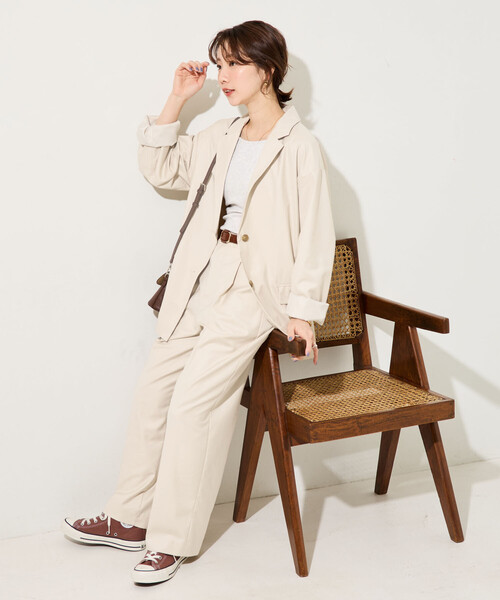 セール】限定展開 TR 2タック ストレートパンツ (セットアップ対応