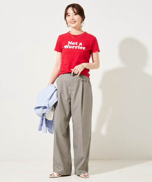 FREAK'S STORE(フリークスストア)の「限定展開 TR 2タック ストレートパンツ (セットアップ対応)(スラックス・レディース・ネイビー/ベージュ/グレー/ナチュラル/ブラック・MEDIUM/SMALL)」の20枚目の写真