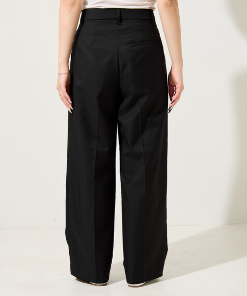 FREAK'S STORE(フリークスストア)の「限定展開 TR 2タック ストレートパンツ (セットアップ対応)(スラックス・レディース・ネイビー/ベージュ/グレー/ナチュラル/ブラック・MEDIUM/SMALL)」の12枚目の写真