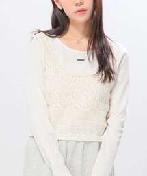 Honeys | 透かし編ビスチェ(ニット/セーター)