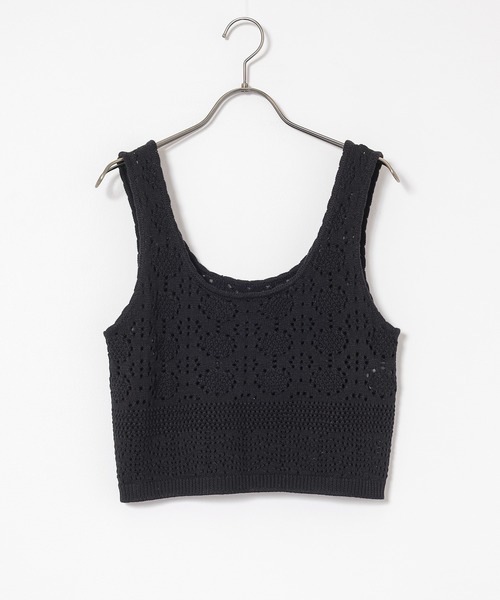 Honeys（ハニーズ）の「透かし編ビスチェ（ニット/セーター・レディース・ブラウン/レッド/アイボリー/ブラック・L/M/S）」の21枚目の写真