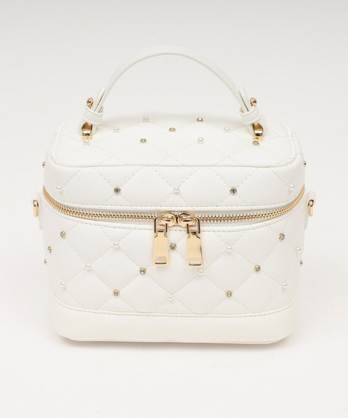 ROYAL PARTY（ロイヤルパーティー）の「パールビジューヴァニティーBAG（ショルダーバッグ・レディース・ピンク/ブルー/オフホワイト/ブラック・FREE）」の5枚目の写真