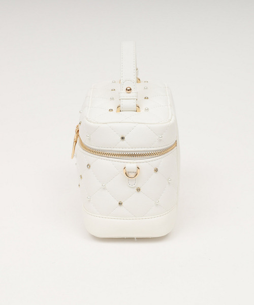 ROYAL PARTY（ロイヤルパーティー）の「パールビジューヴァニティーBAG（ショルダーバッグ・レディース・ピンク/ブルー/オフホワイト/ブラック・FREE）」の6枚目の写真