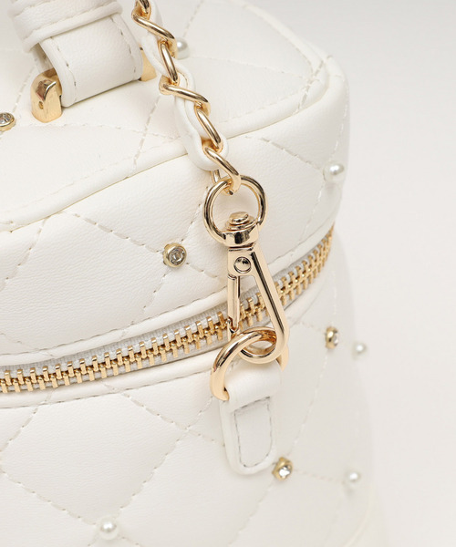 ROYAL PARTY（ロイヤルパーティー）の「パールビジューヴァニティーBAG（ショルダーバッグ・レディース・ピンク/ブルー/オフホワイト/ブラック・FREE）」の11枚目の写真