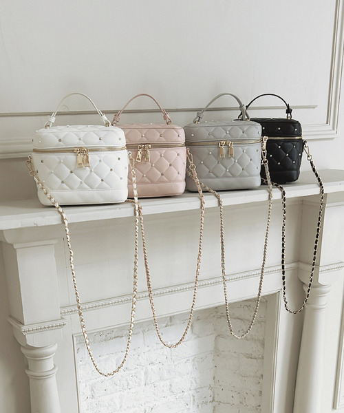 ROYAL PARTY（ロイヤルパーティー）の「パールビジューヴァニティーBAG（ショルダーバッグ・レディース・ピンク/ブルー/オフホワイト/ブラック・FREE）」の18枚目の写真