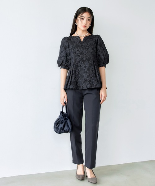 darial(ダリアル)の「【darial】jaqurd peplum set up 入園式 入学式 卒園式 卒業式 お呼ばれ 結婚式 二次会 成人式 同窓会 セレモニードレス パーティドレス オケージョンドレス(セットアップ・レディース・ネイビー/ブラック・M/S)」の1枚目の写真