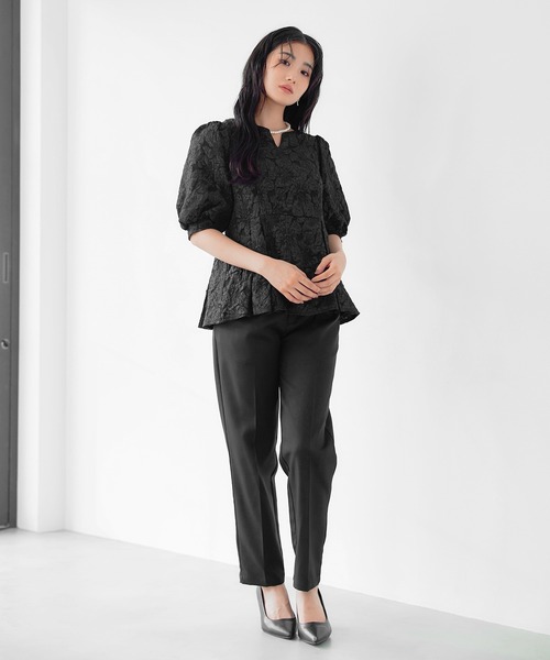 darial(ダリアル)の「【darial】jaqurd peplum set up 入園式 入学式 卒園式 卒業式 お呼ばれ 結婚式 二次会 成人式 同窓会 セレモニードレス パーティドレス オケージョンドレス(セットアップ・レディース・ネイビー/ブラック・M/S)」の6枚目の写真