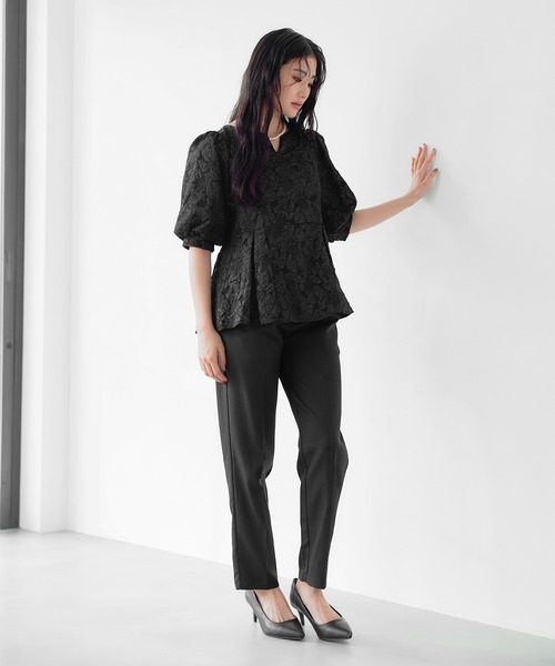 darial(ダリアル)の「【darial】jaqurd peplum set up 入園式 入学式 卒園式 卒業式 お呼ばれ 結婚式 二次会 成人式 同窓会 セレモニードレス パーティドレス オケージョンドレス(セットアップ・レディース・ネイビー/ブラック・M/S)」の7枚目の写真