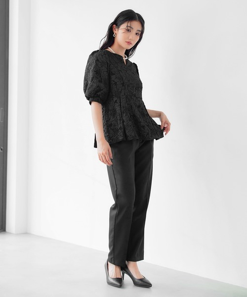 darial(ダリアル)の「【darial】jaqurd peplum set up 入園式 入学式 卒園式 卒業式 お呼ばれ 結婚式 二次会 成人式 同窓会 セレモニードレス パーティドレス オケージョンドレス(セットアップ・レディース・ネイビー/ブラック・M/S)」の8枚目の写真