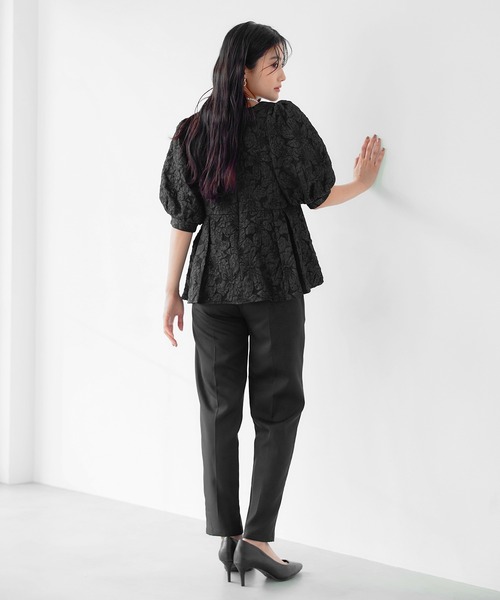 darial(ダリアル)の「【darial】jaqurd peplum set up 入園式 入学式 卒園式 卒業式 お呼ばれ 結婚式 二次会 成人式 同窓会 セレモニードレス パーティドレス オケージョンドレス(セットアップ・レディース・ネイビー/ブラック・M/S)」の9枚目の写真