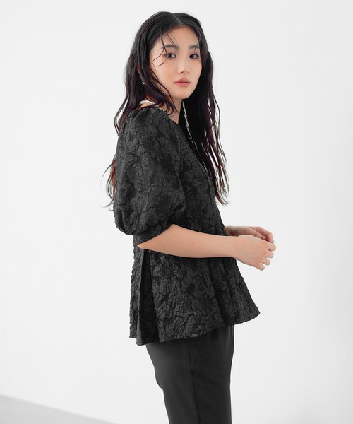 darial(ダリアル)の「【darial】jaqurd peplum set up 入園式 入学式 卒園式 卒業式 お呼ばれ 結婚式 二次会 成人式 同窓会 セレモニードレス パーティドレス オケージョンドレス(セットアップ・レディース・ネイビー/ブラック・M/S)」の11枚目の写真