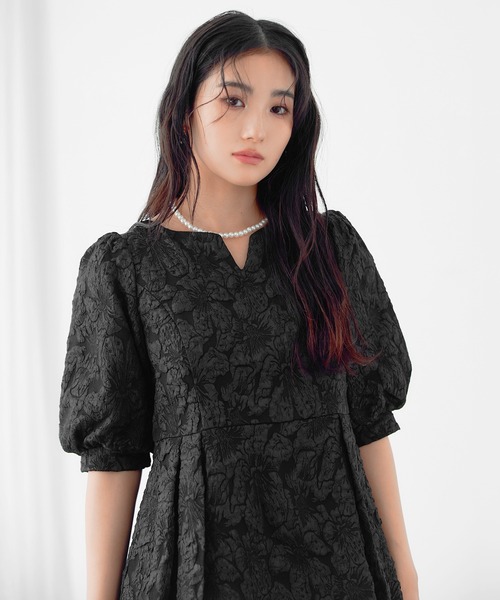 darial(ダリアル)の「【darial】jaqurd peplum set up 入園式 入学式 卒園式 卒業式 お呼ばれ 結婚式 二次会 成人式 同窓会 セレモニードレス パーティドレス オケージョンドレス(セットアップ・レディース・ネイビー/ブラック・M/S)」の12枚目の写真