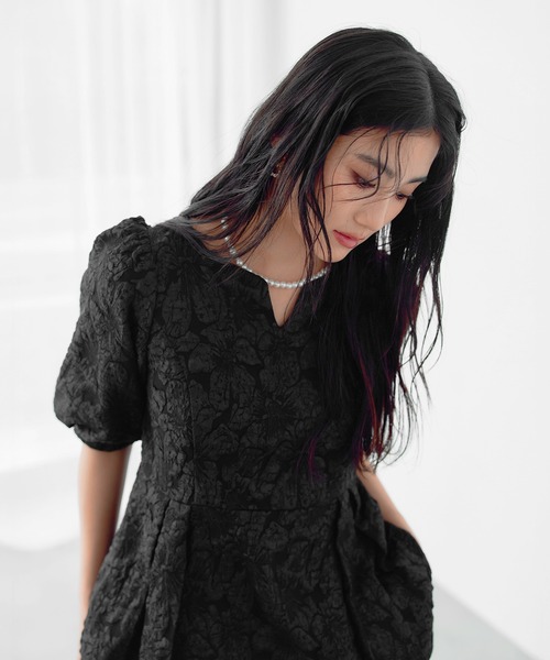 darial(ダリアル)の「【darial】jaqurd peplum set up 入園式 入学式 卒園式 卒業式 お呼ばれ 結婚式 二次会 成人式 同窓会 セレモニードレス パーティドレス オケージョンドレス(セットアップ・レディース・ネイビー/ブラック・M/S)」の13枚目の写真