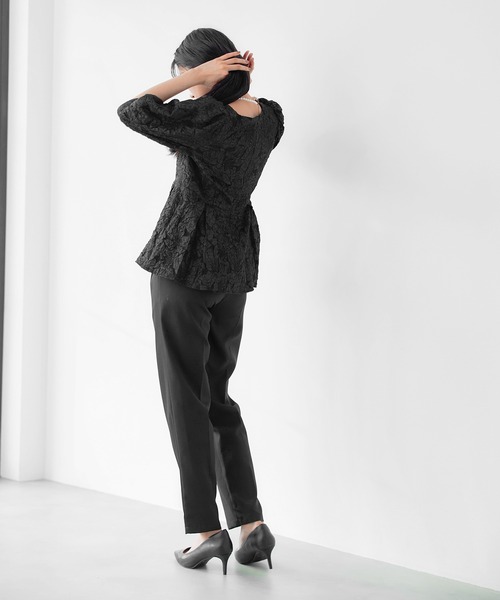 darial(ダリアル)の「【darial】jaqurd peplum set up 入園式 入学式 卒園式 卒業式 お呼ばれ 結婚式 二次会 成人式 同窓会 セレモニードレス パーティドレス オケージョンドレス(セットアップ・レディース・ネイビー/ブラック・M/S)」の14枚目の写真