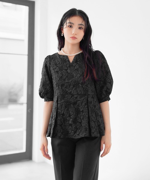 darial(ダリアル)の「【darial】jaqurd peplum set up 入園式 入学式 卒園式 卒業式 お呼ばれ 結婚式 二次会 成人式 同窓会 セレモニードレス パーティドレス オケージョンドレス(セットアップ・レディース・ネイビー/ブラック・M/S)」の15枚目の写真