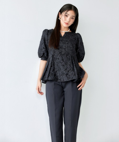 darial(ダリアル)の「【darial】jaqurd peplum set up 入園式 入学式 卒園式 卒業式 お呼ばれ 結婚式 二次会 成人式 同窓会 セレモニードレス パーティドレス オケージョンドレス(セットアップ・レディース・ネイビー/ブラック・M/S)」の21枚目の写真