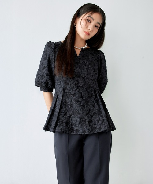 darial(ダリアル)の「【darial】jaqurd peplum set up 入園式 入学式 卒園式 卒業式 お呼ばれ 結婚式 二次会 成人式 同窓会 セレモニードレス パーティドレス オケージョンドレス(セットアップ・レディース・ネイビー/ブラック・M/S)」の22枚目の写真