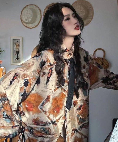CANVAS+(キャンバスプラス)の「【CANVAS+】ニュアンス柄シャツ(シャツ/ブラウス・レディース・A/B・M)」の10枚目の写真