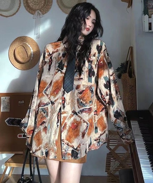 CANVAS+(キャンバスプラス)の「【CANVAS+】ニュアンス柄シャツ(シャツ/ブラウス・レディース・A/B・M)」の14枚目の写真