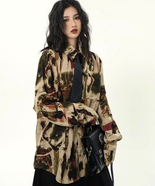 CANVAS+(キャンバスプラス)の「【CANVAS+】ニュアンス柄シャツ(シャツ/ブラウス・レディース・A/B・M)」の17枚目の写真