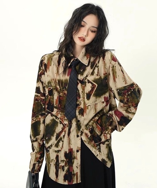 CANVAS+(キャンバスプラス)の「【CANVAS+】ニュアンス柄シャツ(シャツ/ブラウス・レディース・A/B・M)」の19枚目の写真