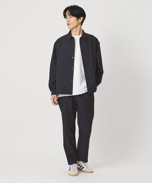 BEAUTY&YOUTH UNITED ARROWS（ビューティーアンドユースユナイテッドアローズ）の「KOMATSU PACK オーバー キャンプカラー シャツ FORM型 セットアップ対応 撥水 ウォッシャブル（シャツ/ブラウス・メンズ・ネイビー/ダークグレー/モカ・XL/L/M/S）」の5枚目の写真