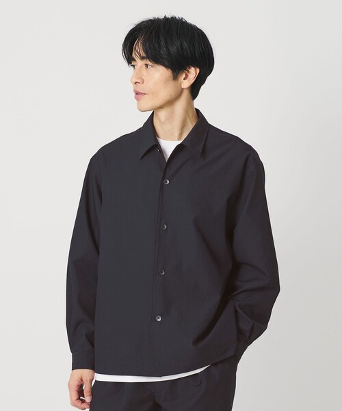 BEAUTY&YOUTH UNITED ARROWS（ビューティーアンドユースユナイテッドアローズ）の「KOMATSU PACK オーバー キャンプカラー シャツ FORM型 セットアップ対応 撥水 ウォッシャブル（シャツ/ブラウス・メンズ・ネイビー/ダークグレー/モカ・XL/L/M/S）」の6枚目の写真