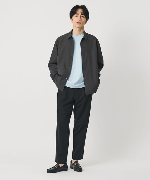 BEAUTY&YOUTH UNITED ARROWS（ビューティーアンドユースユナイテッドアローズ）の「KOMATSU PACK オーバー キャンプカラー シャツ FORM型 セットアップ対応 撥水 ウォッシャブル（シャツ/ブラウス・メンズ・ネイビー/ダークグレー/モカ・XL/L/M/S）」の11枚目の写真