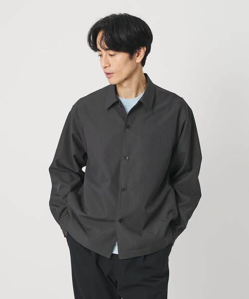 BEAUTY&YOUTH UNITED ARROWS（ビューティーアンドユースユナイテッドアローズ）の「KOMATSU PACK オーバー キャンプカラー シャツ FORM型 セットアップ対応 撥水 ウォッシャブル（シャツ/ブラウス・メンズ・ネイビー/ダークグレー/モカ・XL/L/M/S）」の12枚目の写真