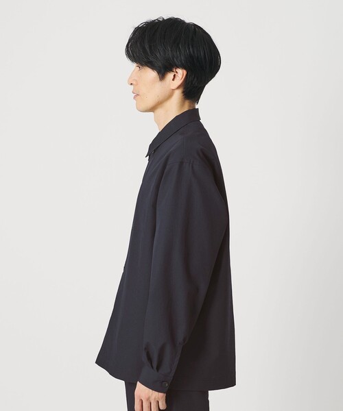 BEAUTY&YOUTH UNITED ARROWS（ビューティーアンドユースユナイテッドアローズ）の「KOMATSU PACK オーバー キャンプカラー シャツ FORM型 セットアップ対応 撥水 ウォッシャブル（シャツ/ブラウス・メンズ・ネイビー/ダークグレー/モカ・XL/L/M/S）」の15枚目の写真