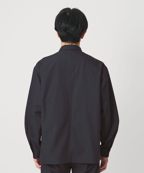 BEAUTY&YOUTH UNITED ARROWS（ビューティーアンドユースユナイテッドアローズ）の「KOMATSU PACK オーバー キャンプカラー シャツ FORM型 セットアップ対応 撥水 ウォッシャブル（シャツ/ブラウス・メンズ・ネイビー/ダークグレー/モカ・XL/L/M/S）」の16枚目の写真