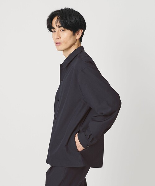 BEAUTY&YOUTH UNITED ARROWS（ビューティーアンドユースユナイテッドアローズ）の「KOMATSU PACK オーバー キャンプカラー シャツ FORM型 セットアップ対応 撥水 ウォッシャブル（シャツ/ブラウス・メンズ・ネイビー/ダークグレー/モカ・XL/L/M/S）」の17枚目の写真