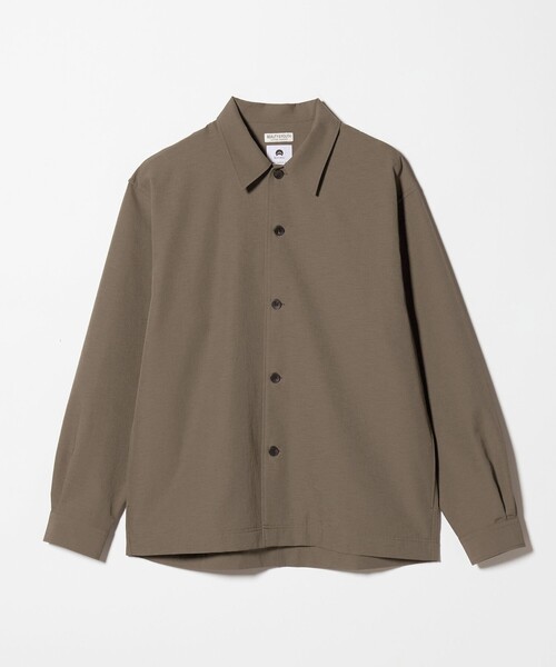 BEAUTY&YOUTH UNITED ARROWS（ビューティーアンドユースユナイテッドアローズ）の「KOMATSU PACK オーバー キャンプカラー シャツ FORM型 セットアップ対応 撥水 ウォッシャブル（シャツ/ブラウス・メンズ・ネイビー/ダークグレー/モカ・XL/L/M/S）」の17枚目の写真