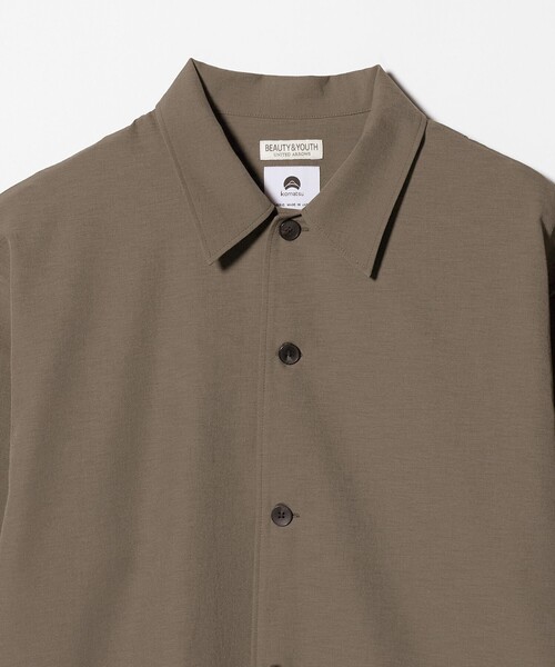 BEAUTY&YOUTH UNITED ARROWS（ビューティーアンドユースユナイテッドアローズ）の「KOMATSU PACK オーバー キャンプカラー シャツ FORM型 セットアップ対応 撥水 ウォッシャブル（シャツ/ブラウス・メンズ・ネイビー/ダークグレー/モカ・XL/L/M/S）」の18枚目の写真