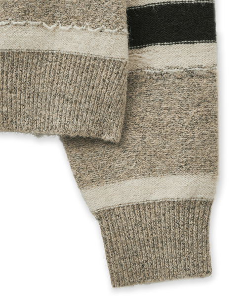 PORTERNA(ポルテナ)の「STRIPE DISTRESSED SWEATER SCARF SET-BEIGE(ニット/セーター・レディース・その他・OS)」の16枚目の写真