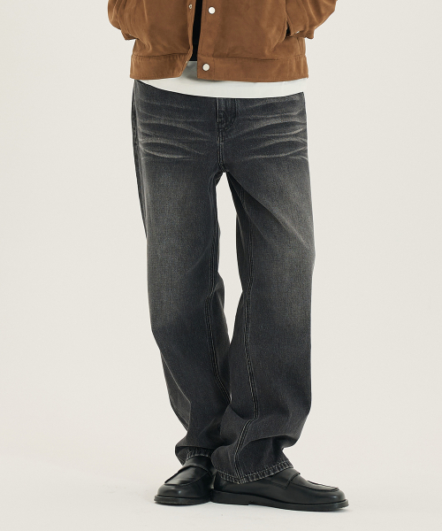 MINDBRIDGE(マインドブリッジ)の「ワイドグレー デニムパンツ(デニムパンツ・メンズ・ダークグレー・36/34/32/30/31/33/29)」の2枚目の写真
