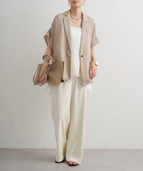 LOUNGEDRESS（ラウンジドレス）の「2WAYパネルレース刺繍キャミ（キャミソール・レディース・オフホワイト/ブラック・FREE）」の21枚目の写真