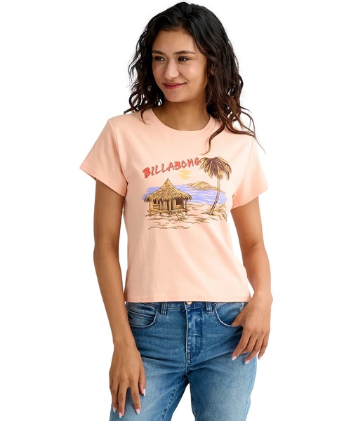 BILLABONG(ビラボン)の「BILLABONG/ビラボン 半袖 Tシャツ BG013216(Tシャツ/カットソー・レディース・ホワイト/スミクロ/ブルー/ライトピンク・L/M)」の6枚目の写真