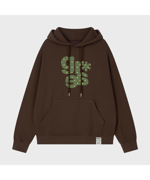 GRAVER（グレーバー）の「[ユニセックス]GRAE-S DOTフードパーカー_7カラー（パーカー・レディース・ブラック/クリーム/スカイブルー/ネイビー/ホワイト/ライトグレー/ブラウン・SMALL/MEDIUM/LARGE）」の4枚目の写真