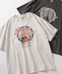 MICKEY MOUSE（ミッキーマウス）の「【71】【Disney/ディズニー】ミッキーマウス ユーズドライク クルーネックTシャツ/バックプリント/ユニセックス/レディース/メンズ（Tシャツ/カットソー）」