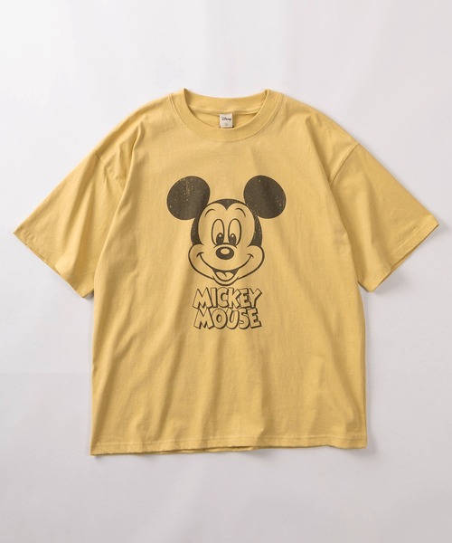 Disney(ディズニー)の「【71】【Disney/ディズニー】ミッキーマウス ユーズドライク クルーネックTシャツ/バックプリント/ユニセックス/レディース/メンズ(Tシャツ/カットソー・レディース・イエロー/アイボリー系2/グレー系2/アイボリー系/グレー系/ブルーグレー/アイボリー系1/グレー系1・XL/L/M)」の13枚目の写真