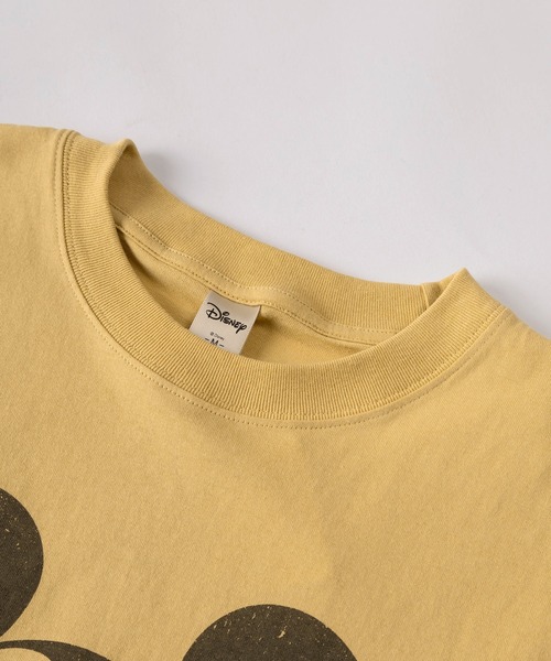 Disney(ディズニー)の「【71】【Disney/ディズニー】ミッキーマウス ユーズドライク クルーネックTシャツ/バックプリント/ユニセックス/レディース/メンズ(Tシャツ/カットソー・レディース・イエロー/アイボリー系2/グレー系2/アイボリー系/グレー系/ブルーグレー/アイボリー系1/グレー系1・XL/L/M)」の15枚目の写真